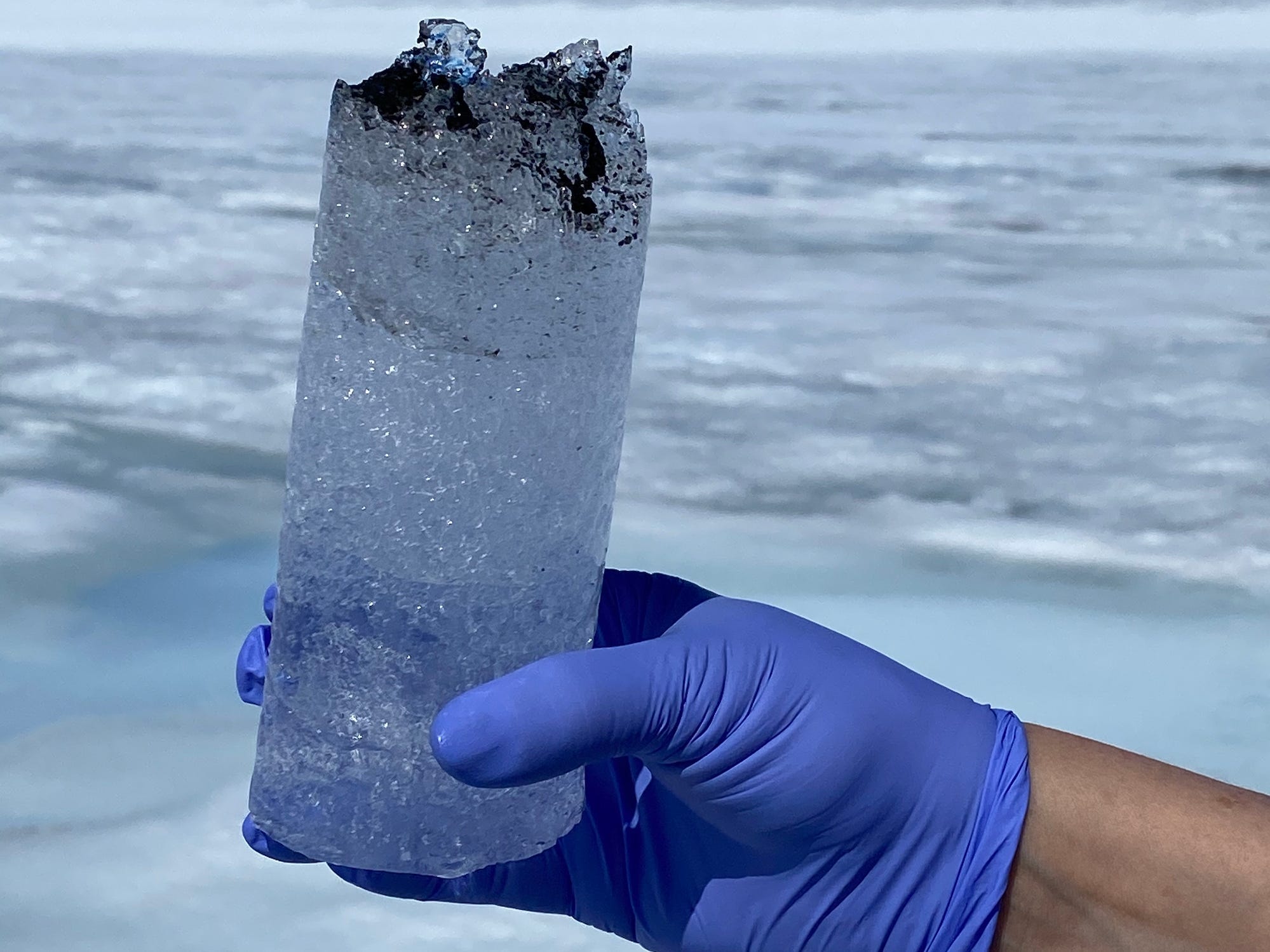 melting surface ice core copyrigth Liane G Benning