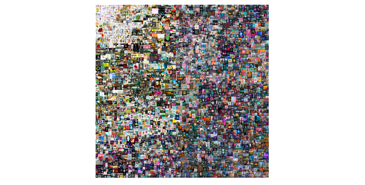 Het digitale kunstwerk 'Everydays: The First 5,000 Days' van Beeple.