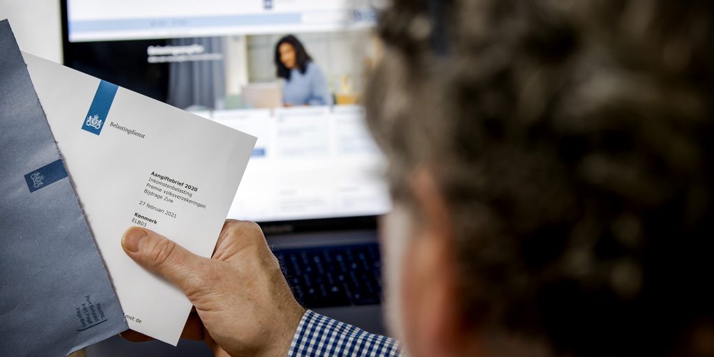 Online aangifte doen voor de inkomstenbelasting 2020 op de website van de Belastingdienst.