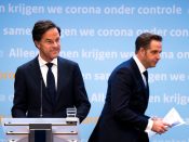 Demissionair premier Mark Rutte en demissionair minister Hugo de Jonge