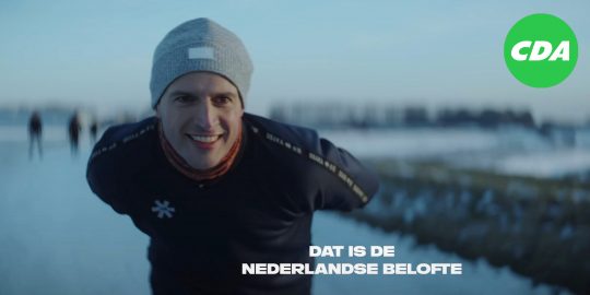 Lijsttrekker Wopke Hoekstra in de CDA-campagnespot.