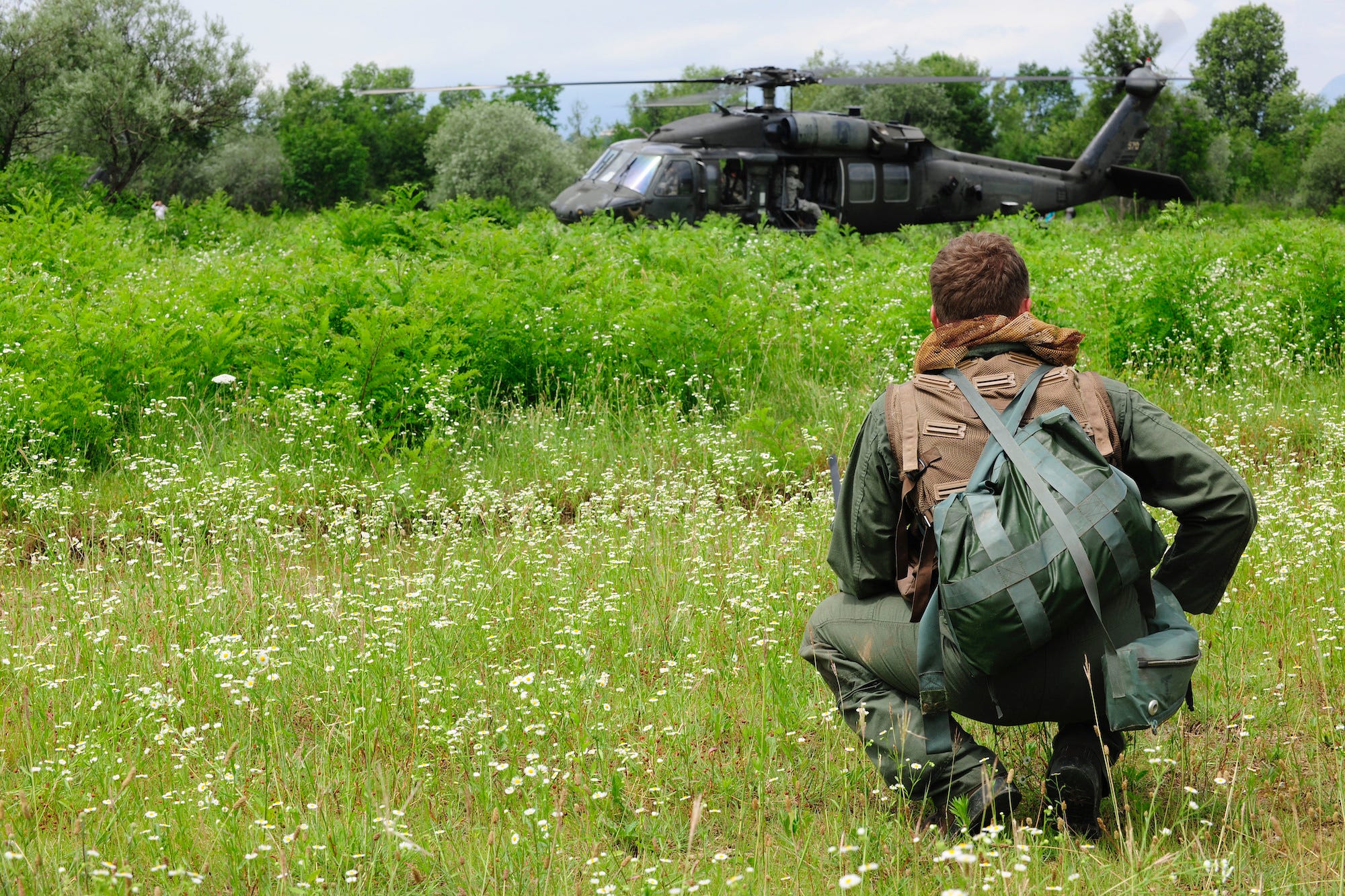 Air Force combat search and rescue Black Hawk helicopter