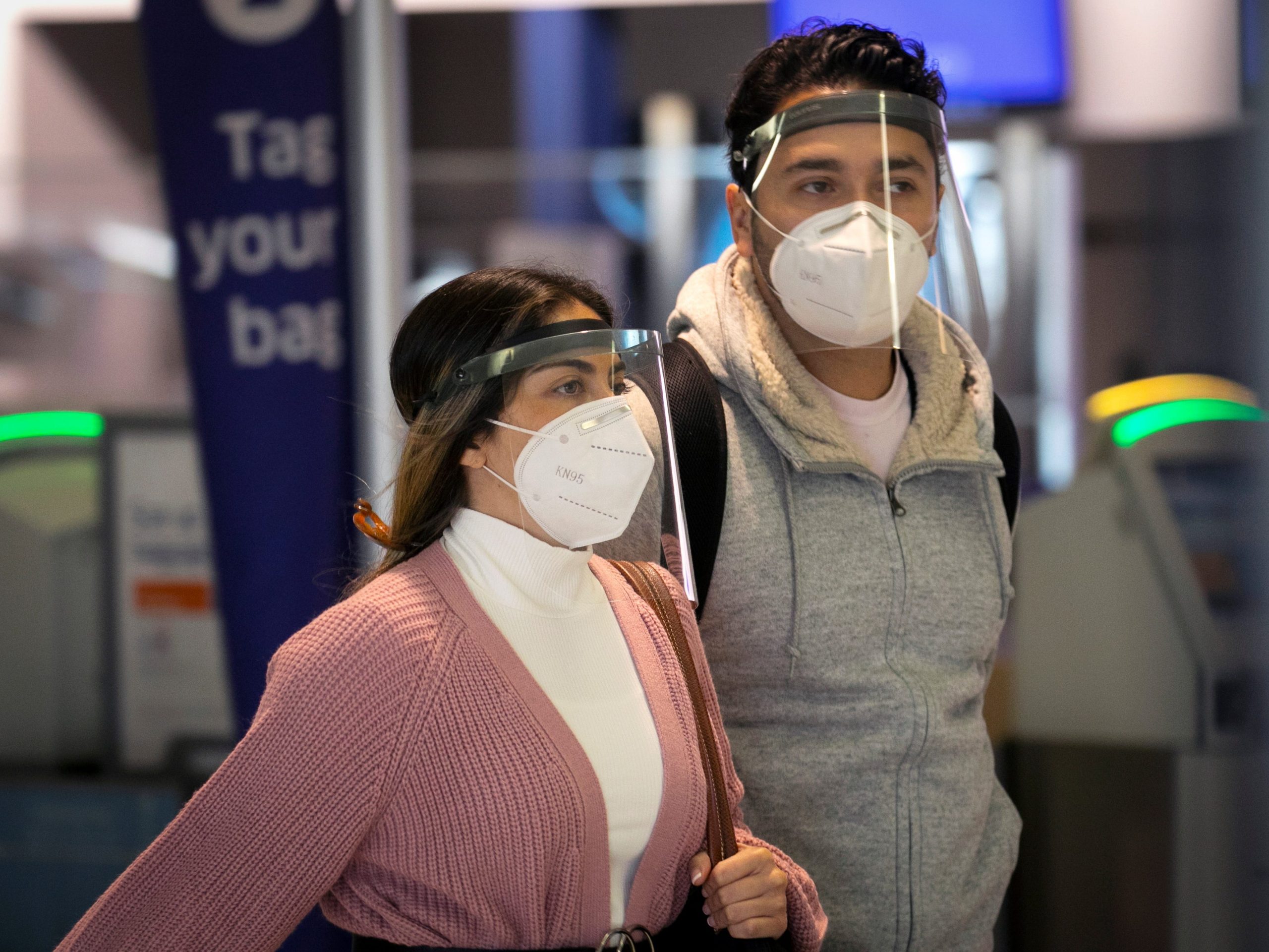mask shield airport