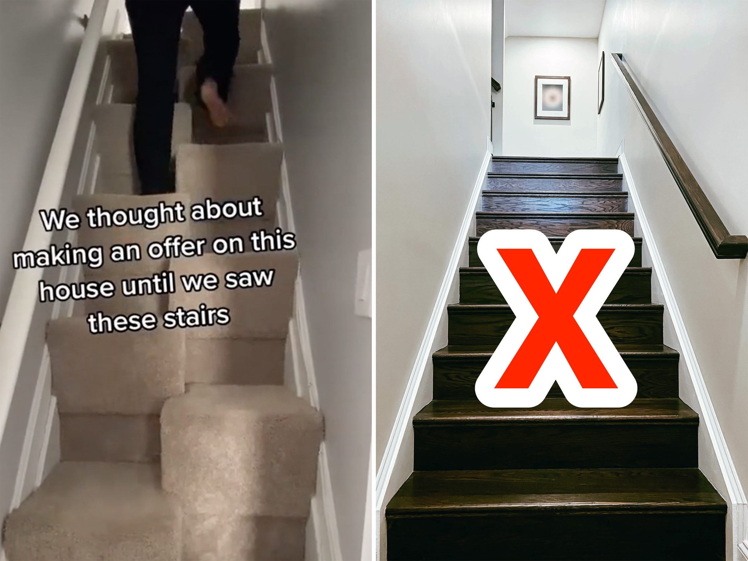 A TikToker was baffled to find staggered stairs in an otherwise ...