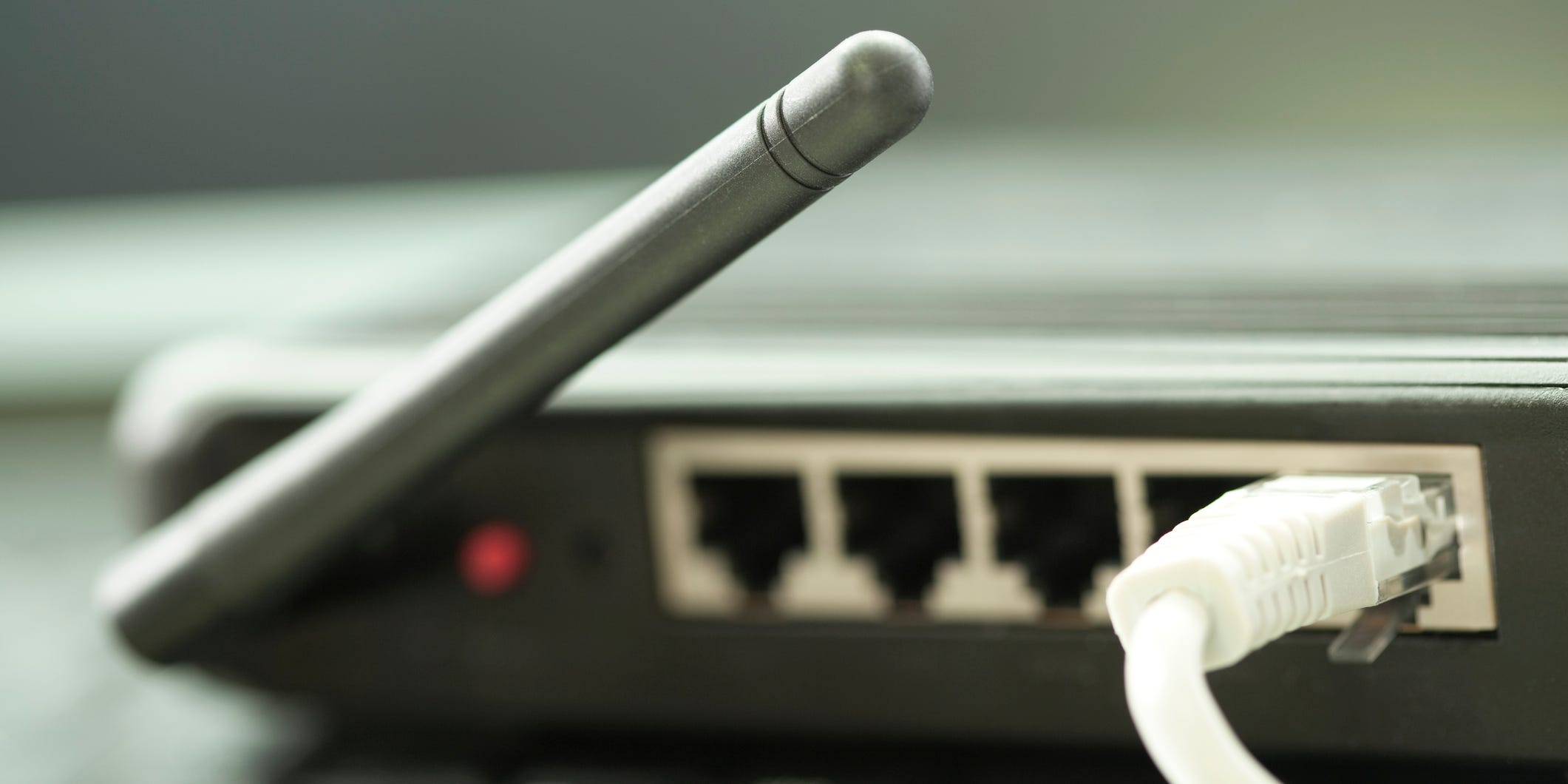 Router on laptop keyboard