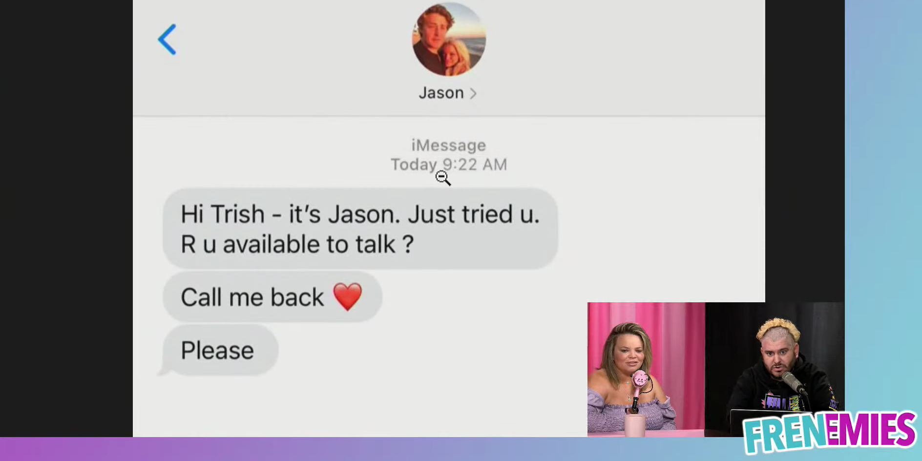 Trisha Jason Ethan text message