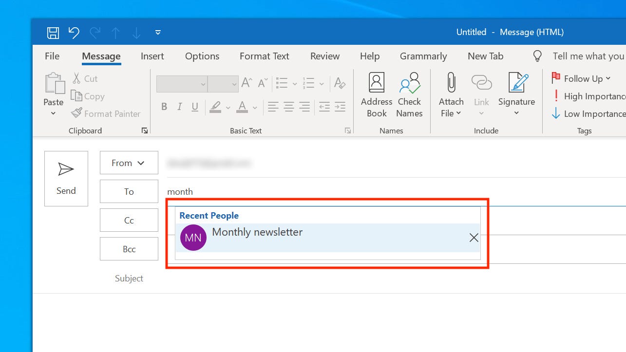How to start a newsletter with Microsoft Outlook 6
