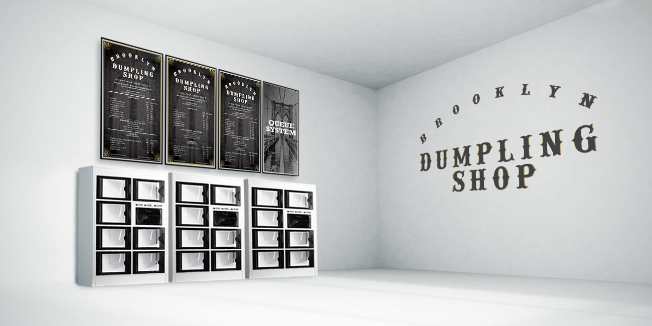 Brooklyn Dumpling Shop with modernized automat lockers