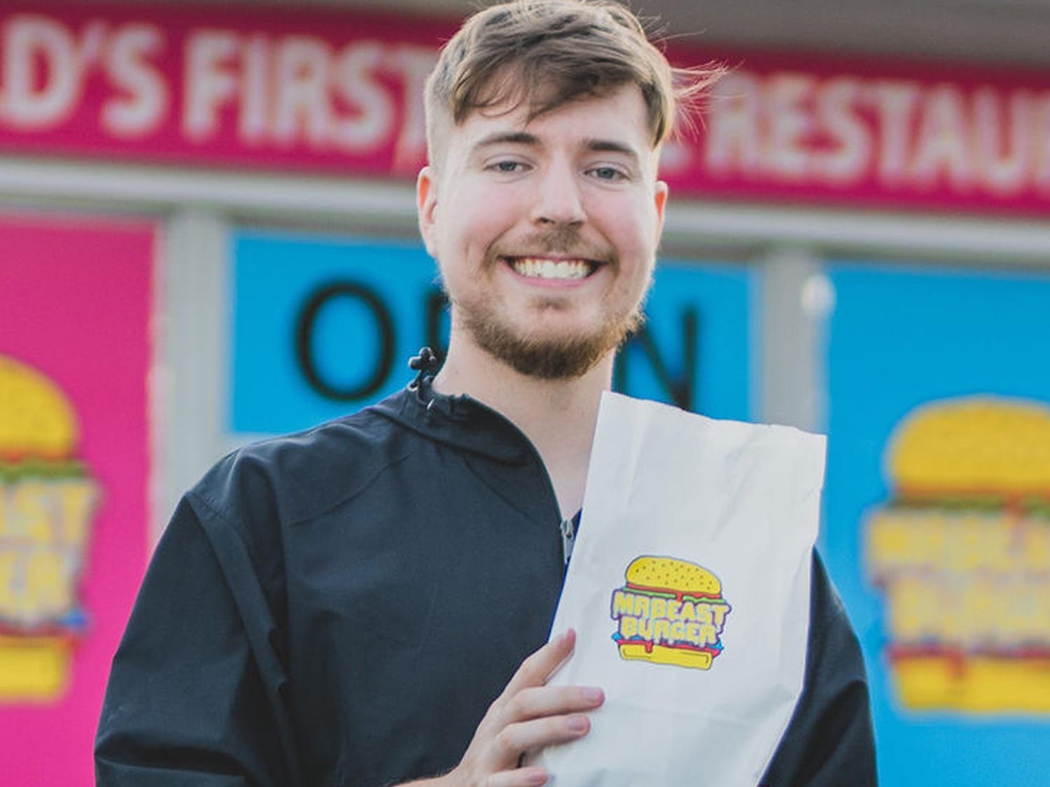 MrBeast at the MrBeast Burger