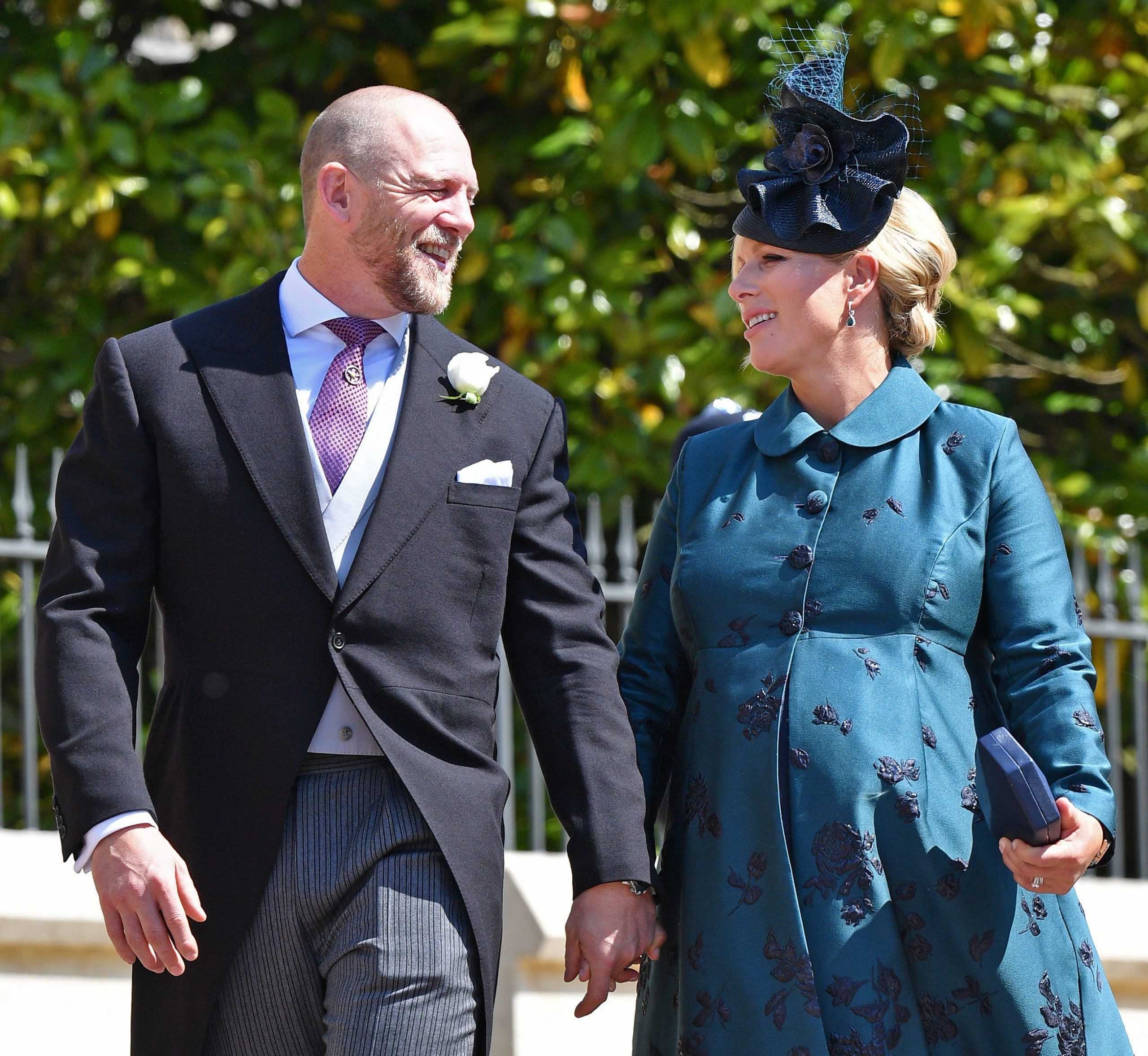 Mike Tindall and Zara Tindall attending the wedding of Prince Harry and Meghan Markle.