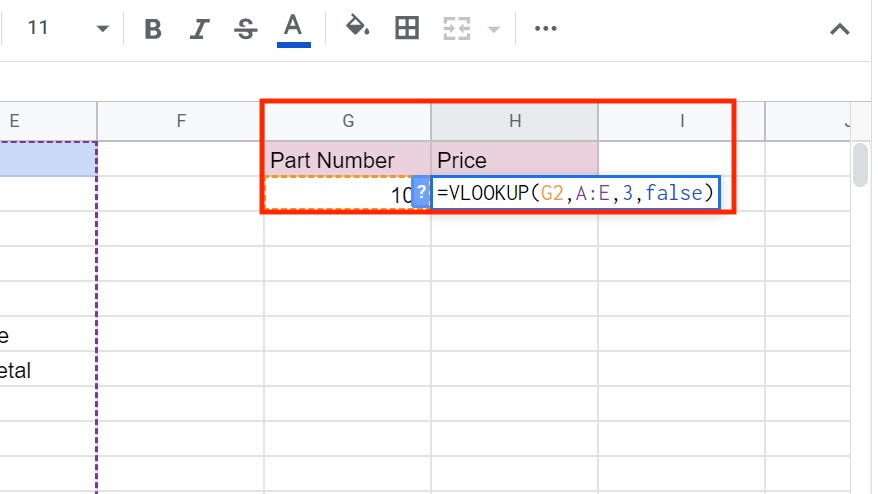How to use VLOOKUP with Google Sheets 3