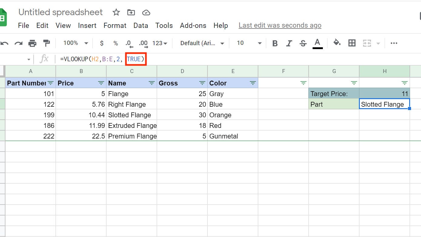 How to use VLOOKUP with Google Sheets 6