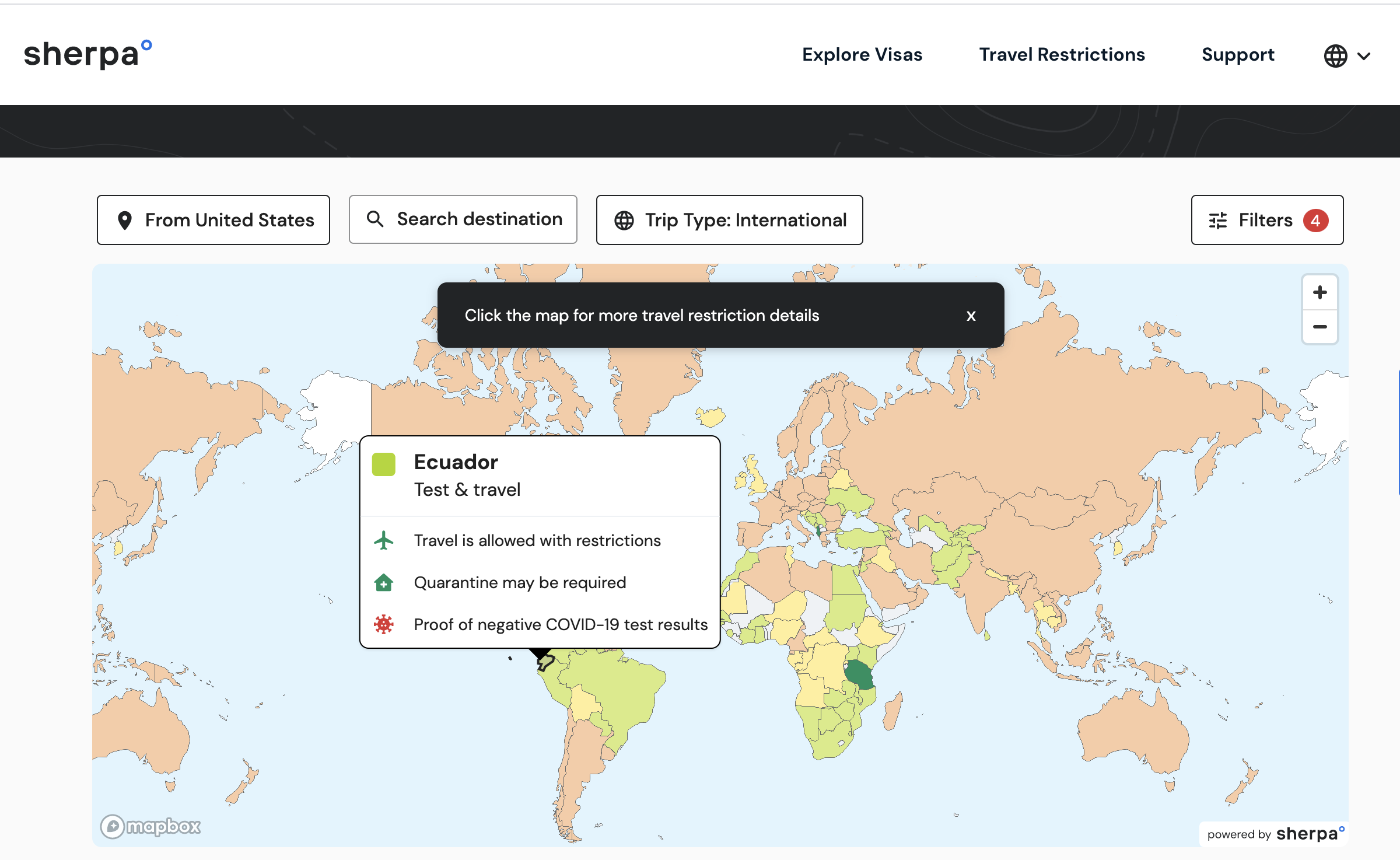 Sherpa Interactive Map Screenshot