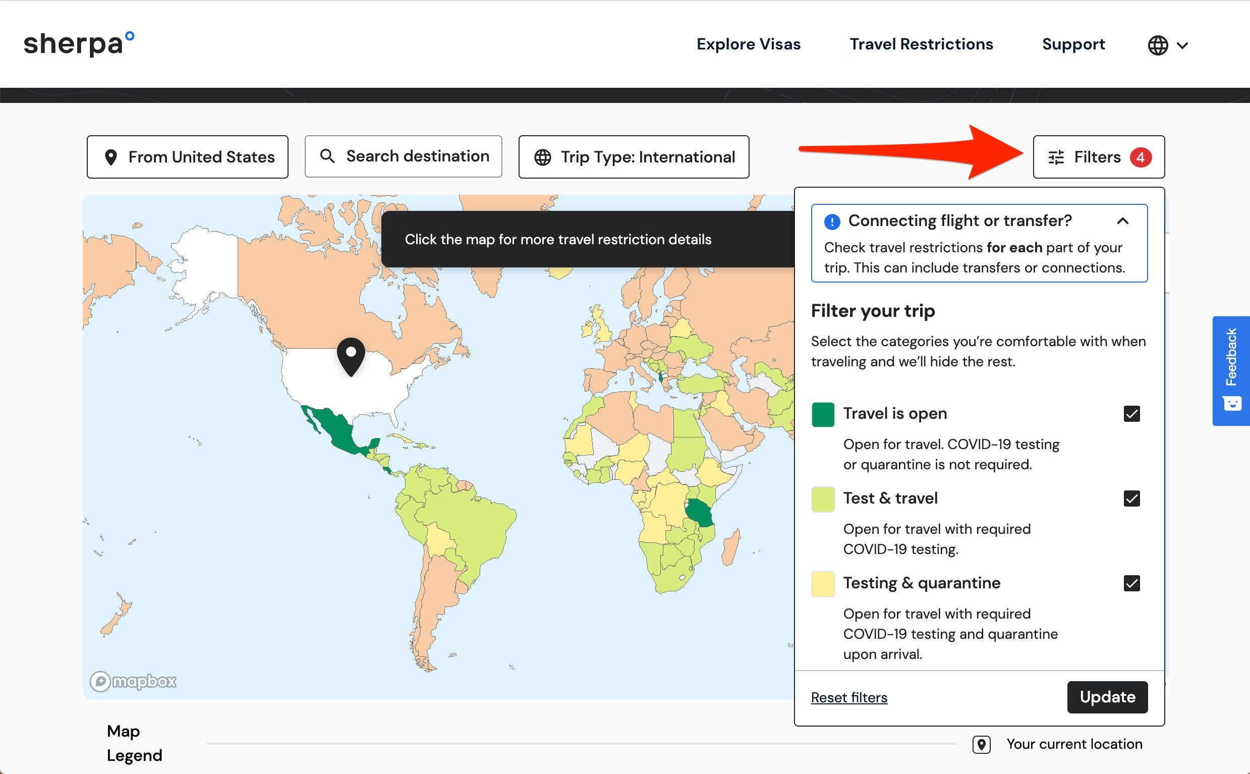 Sherpa map screenshot