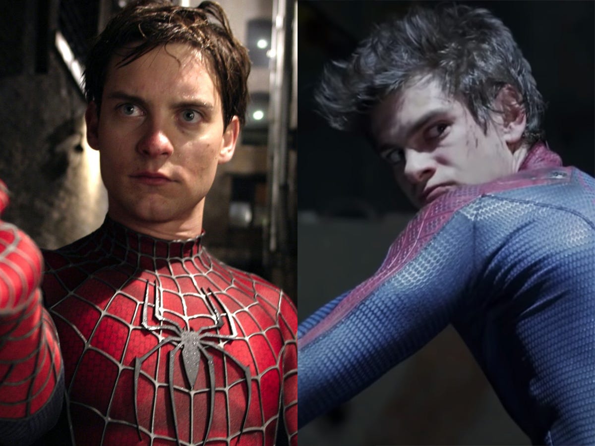 tobey maguire andrew garfield spider man