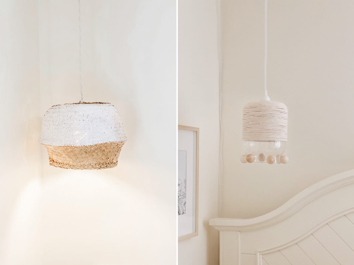 Kristen McGowan made two DIY hanging lamps.