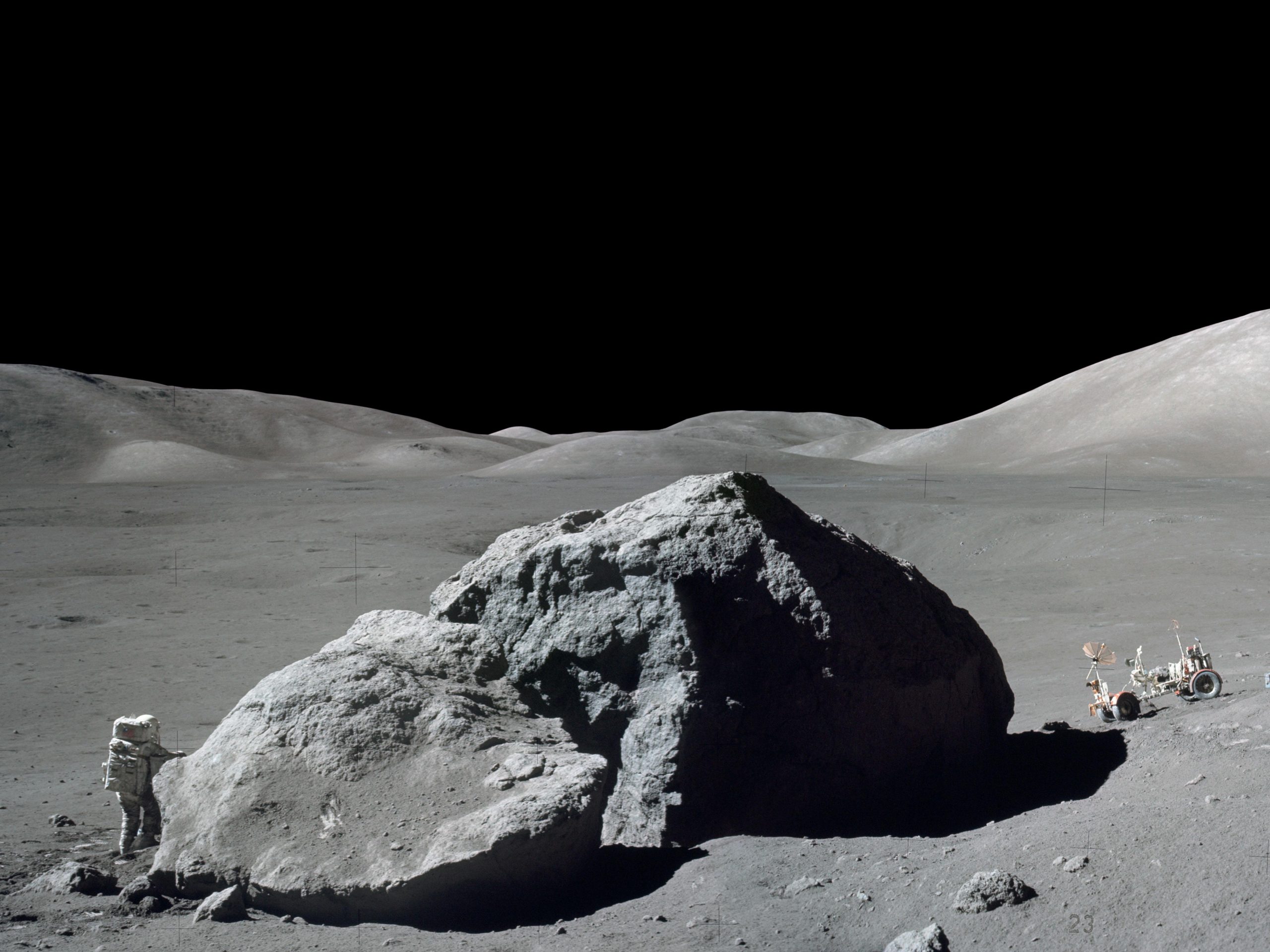 moon astronauts apollo lunar roving vehicle