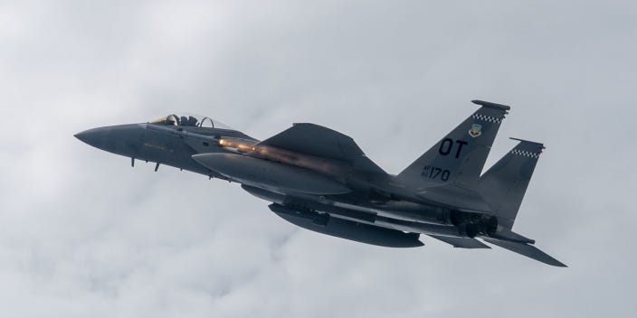 F-15C fires missile at Eglin Air Force Base