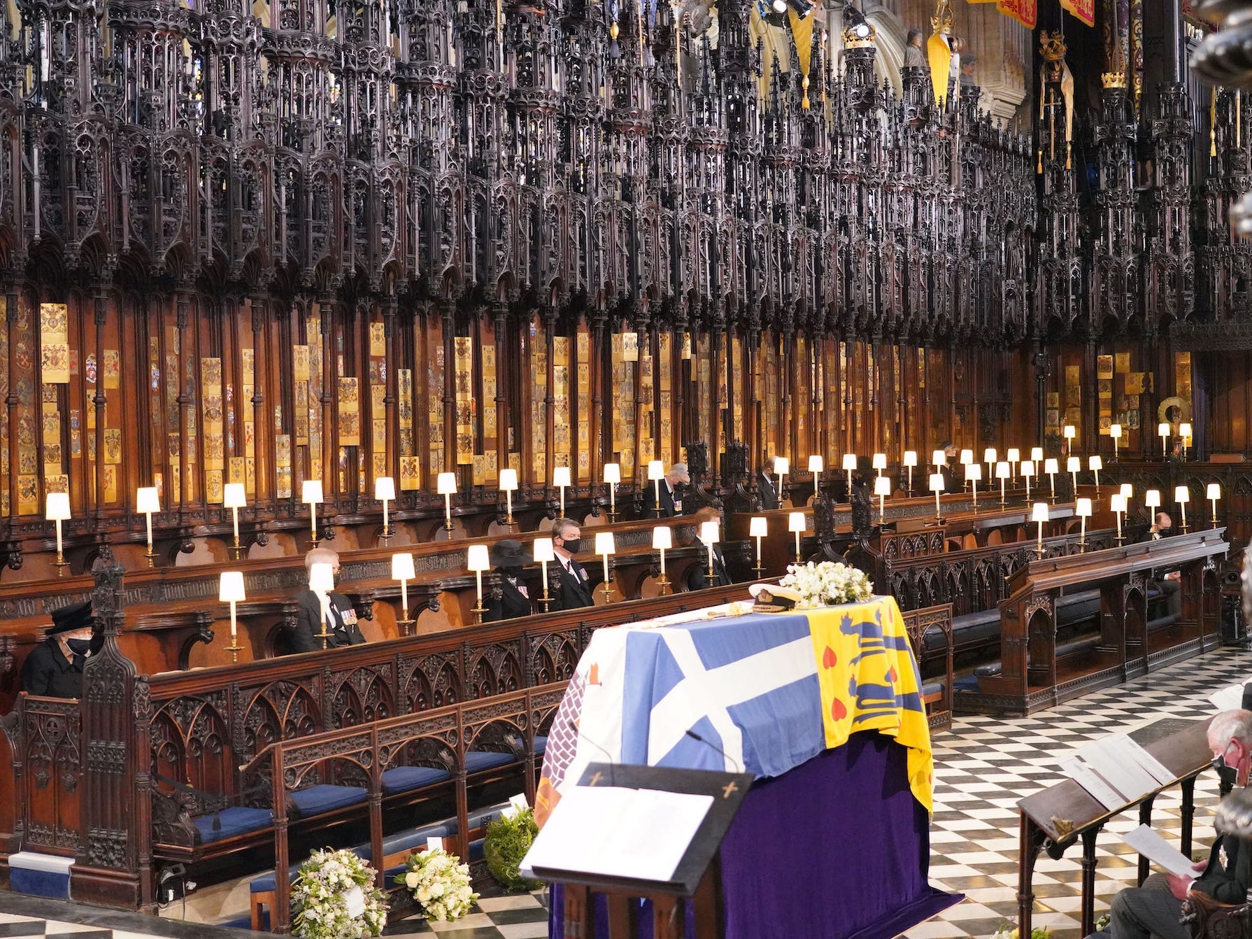 philip casket at funeral