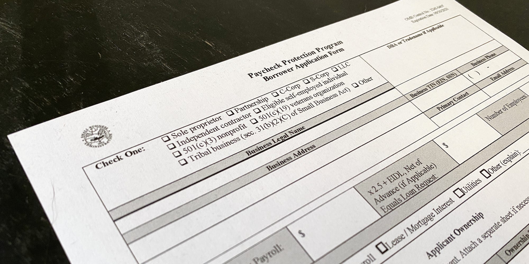 ppp loan application