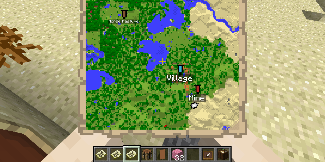 Can I mark my map in Minecraft?