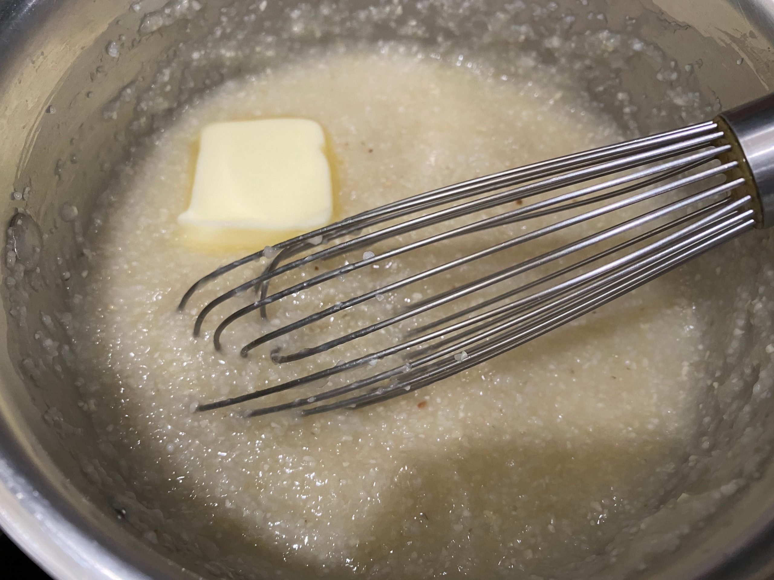 step 3 add butter then egg