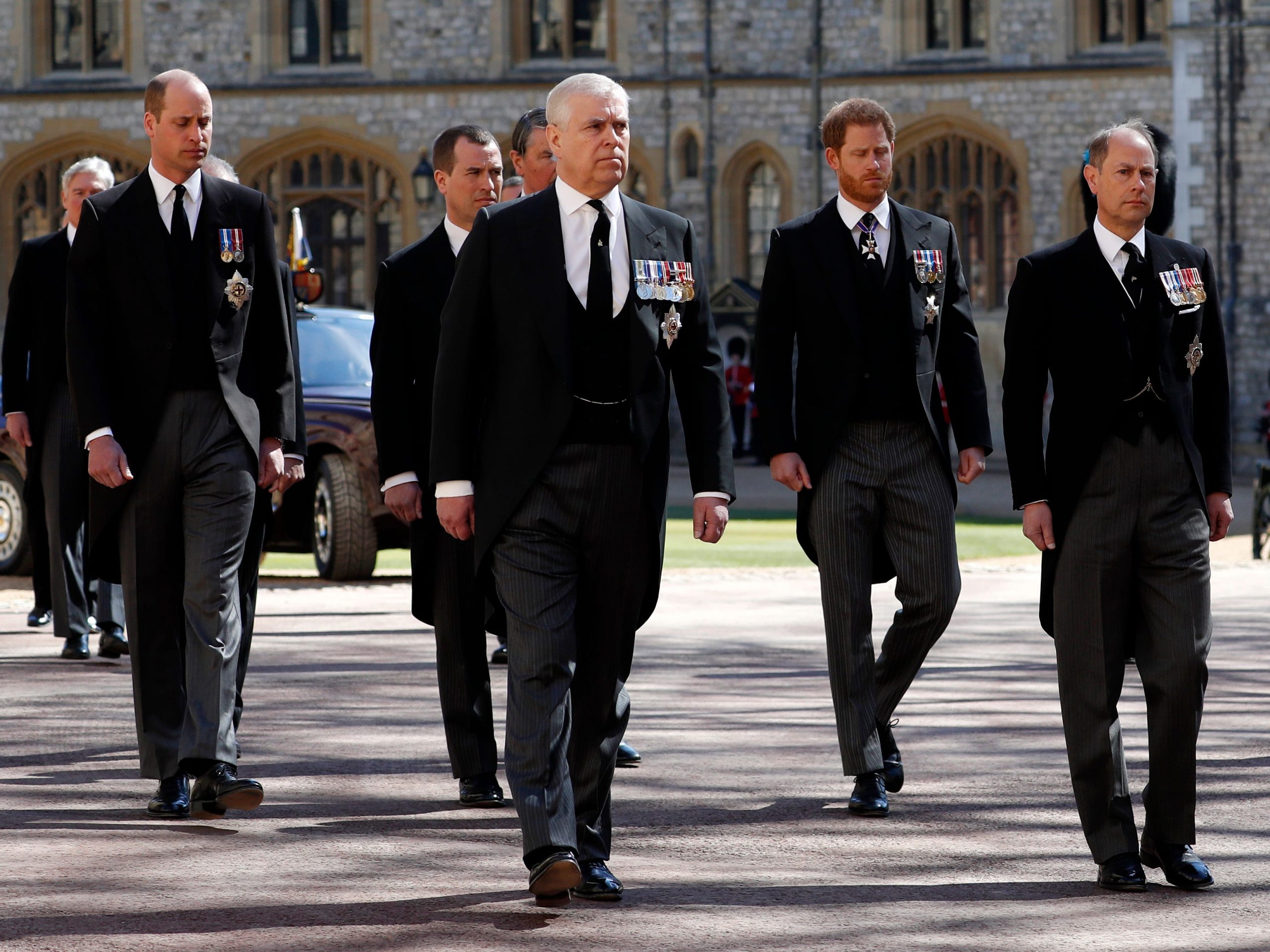 royals at prince philip funeral 2