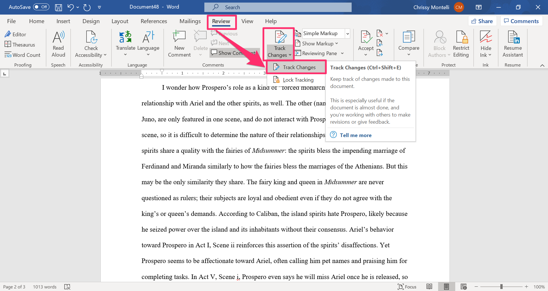 How To Add A Comment In Word Track Changes