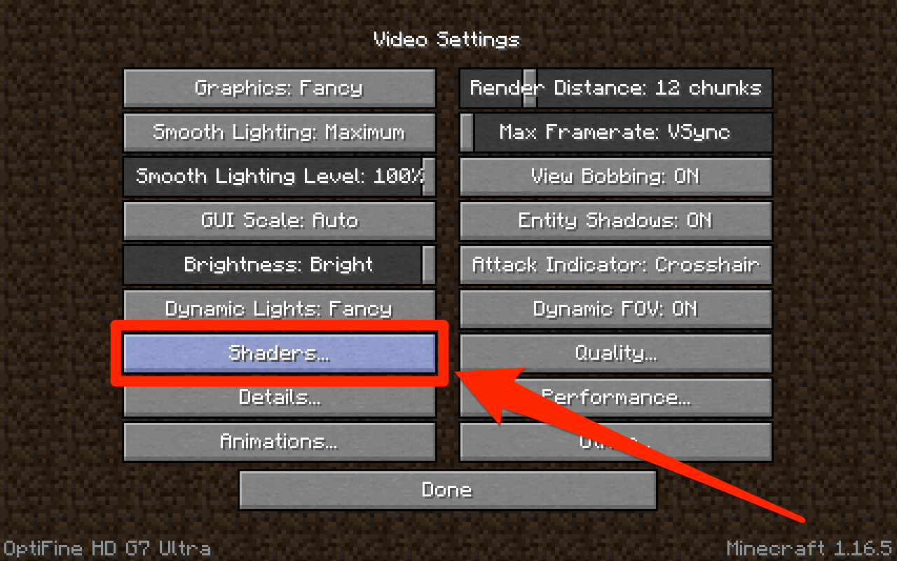 6   How to install Minecraft shaders