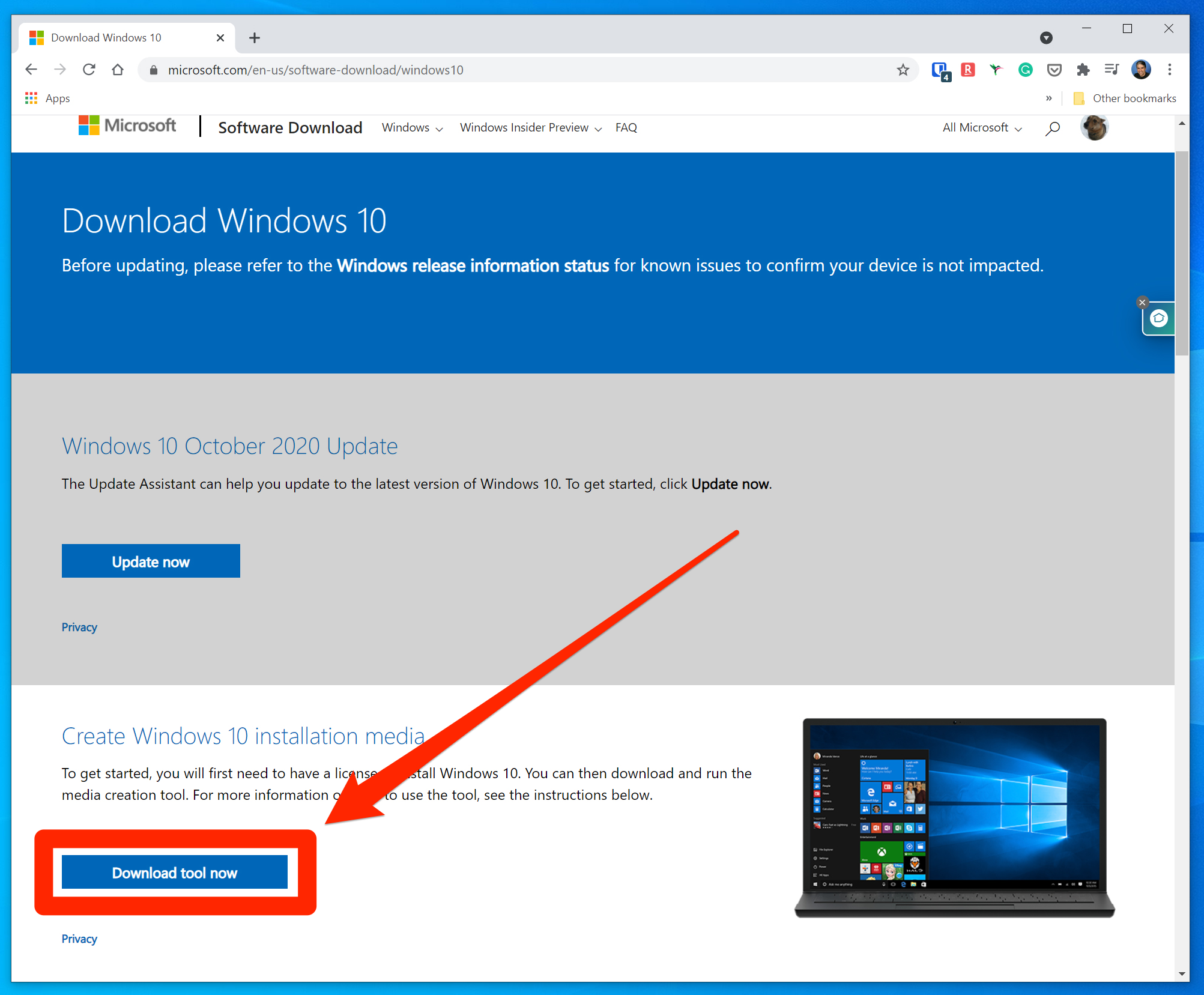 windows 10 pro download onto usb