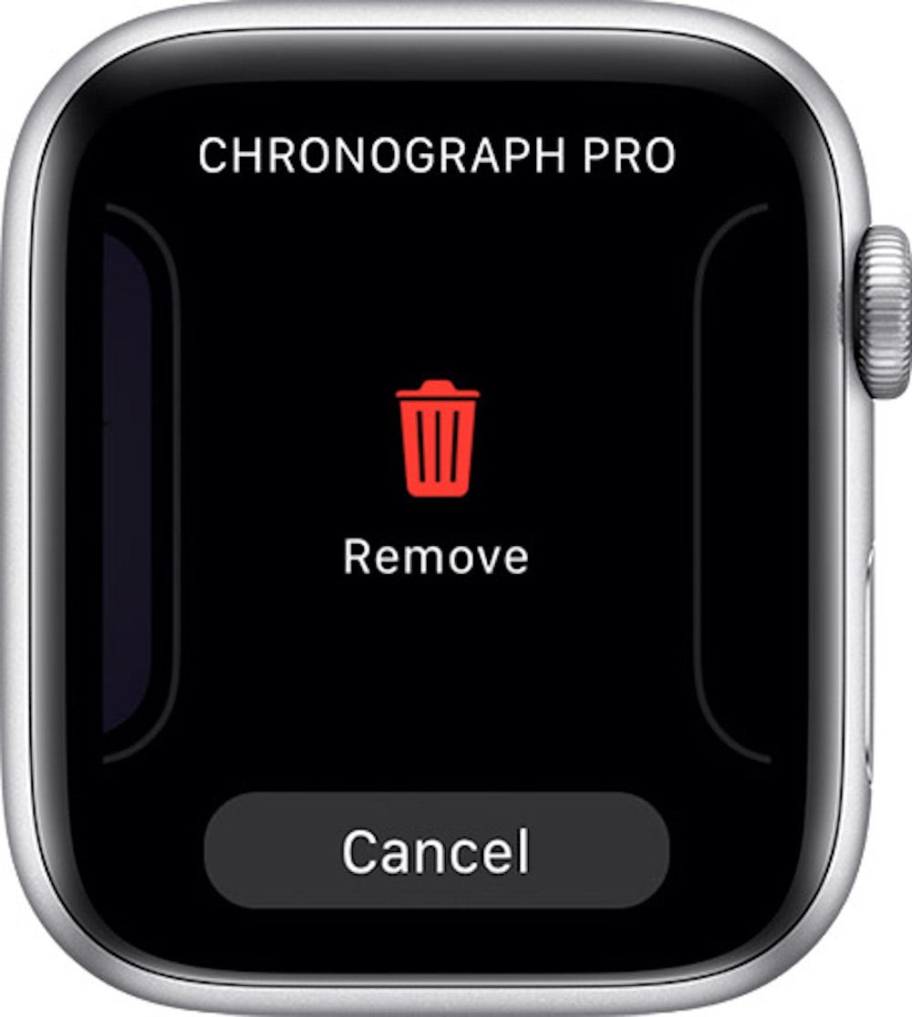 watchos7 series5 watch face delete face