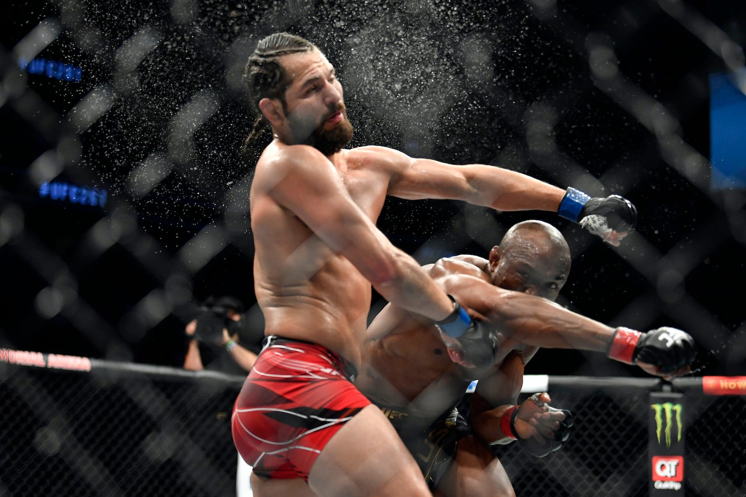 Jorge Masvidal and Kamaru Usman at UFC 261