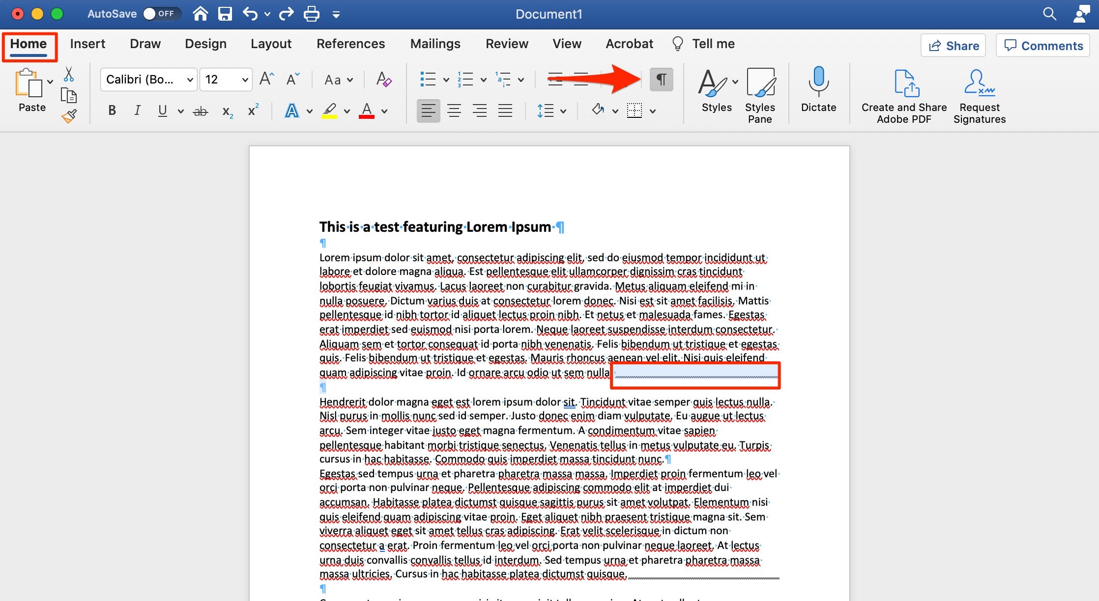 how to delete section break in word mac