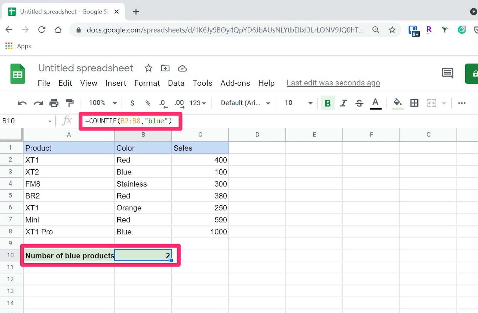 How_to_use_COUNTIF_in_Google_Sheets 3