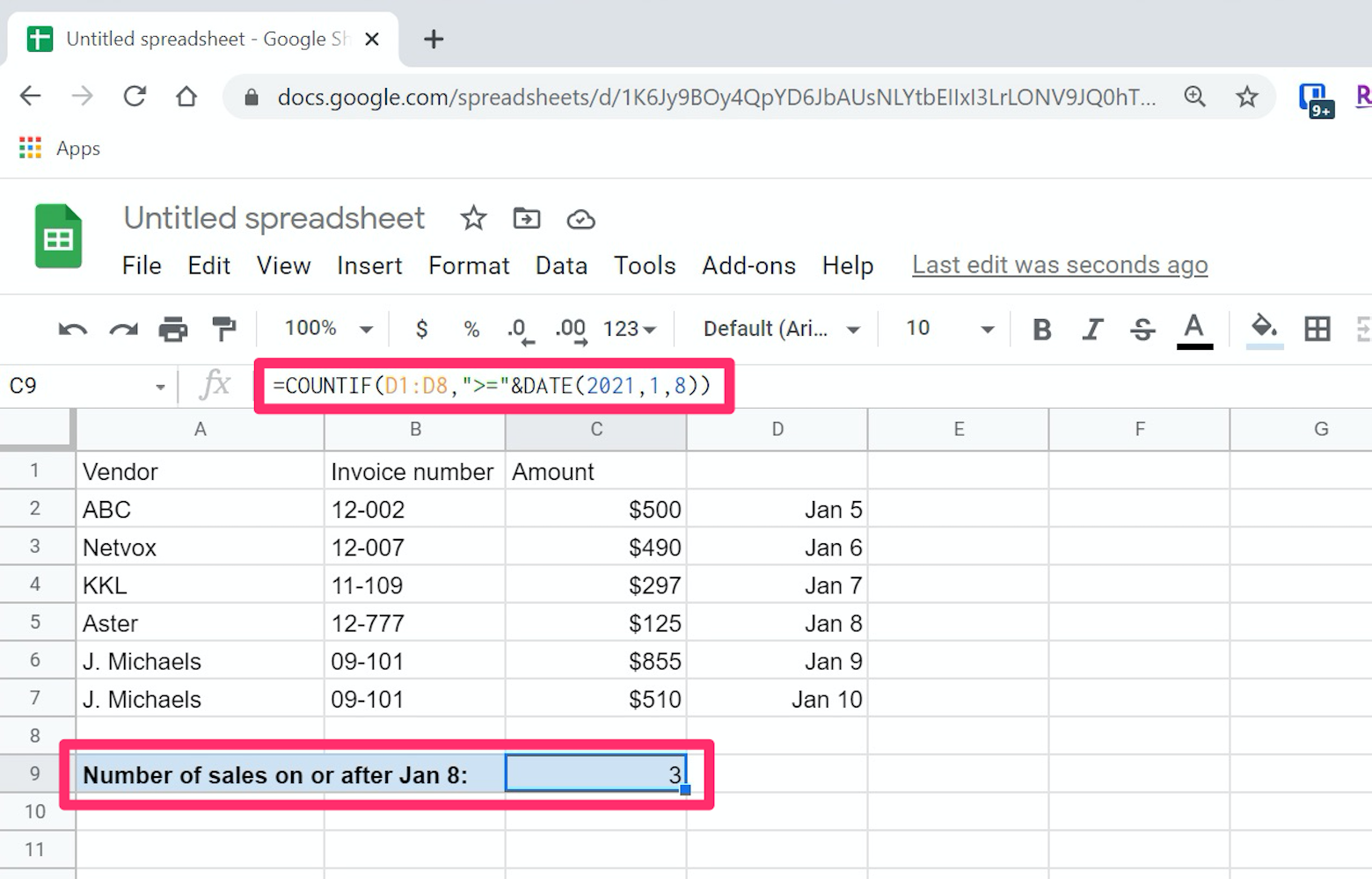 How_to_use_COUNTIF_in_Google_Sheets 4