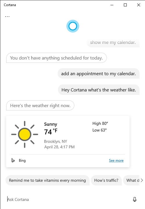 Cortana 8