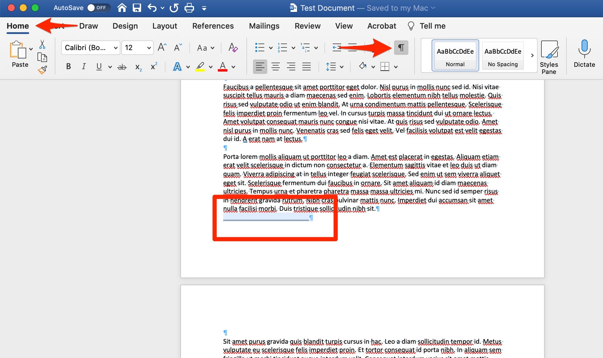 how to insert non breaking space in word for mac