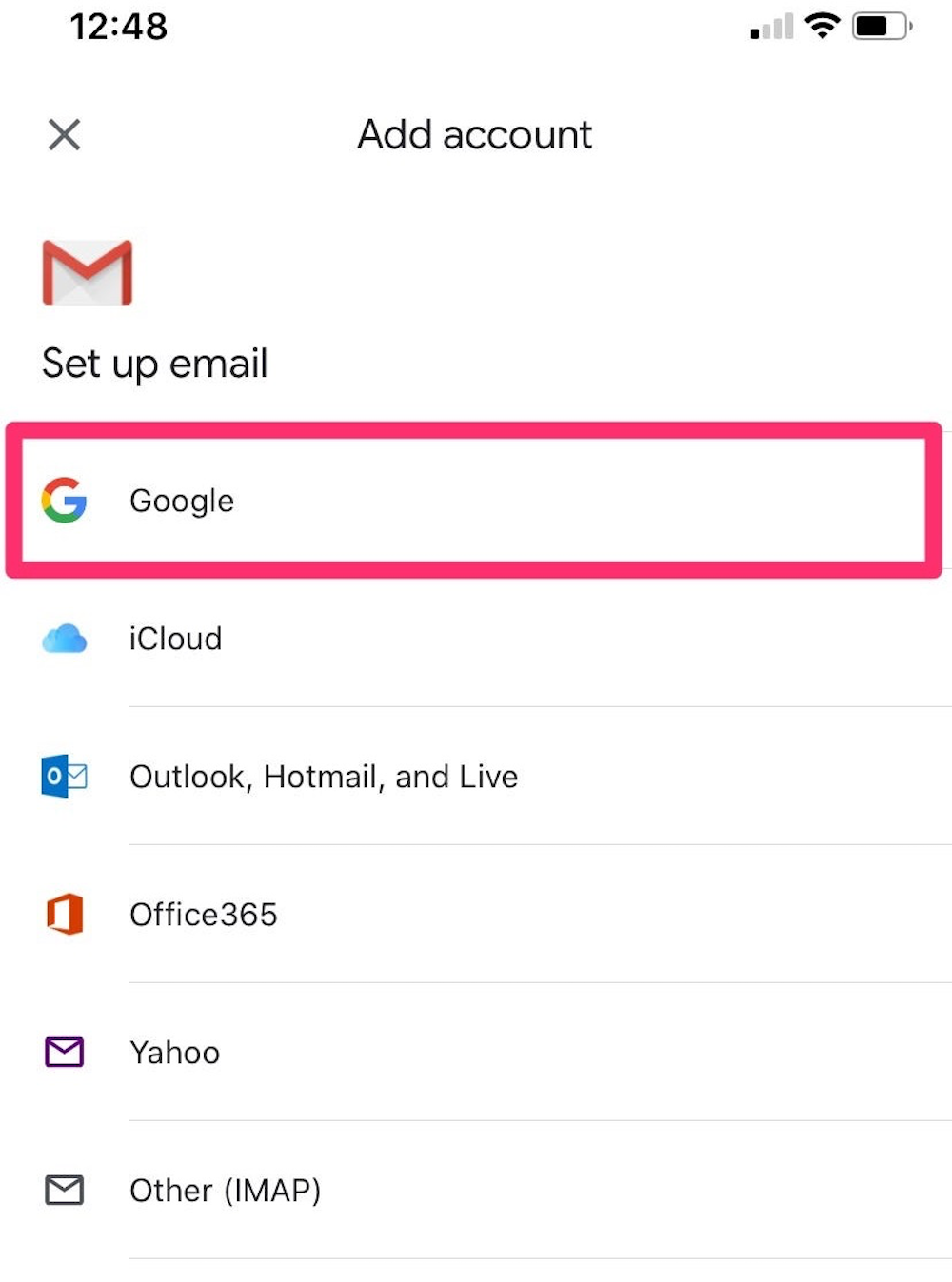 gmail sign in add account