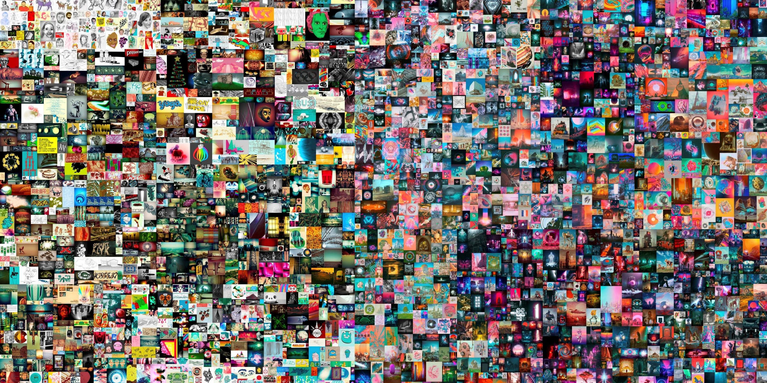 5,000 everydays artwork by Beeple, which was sold at Christies auction house for $69 million