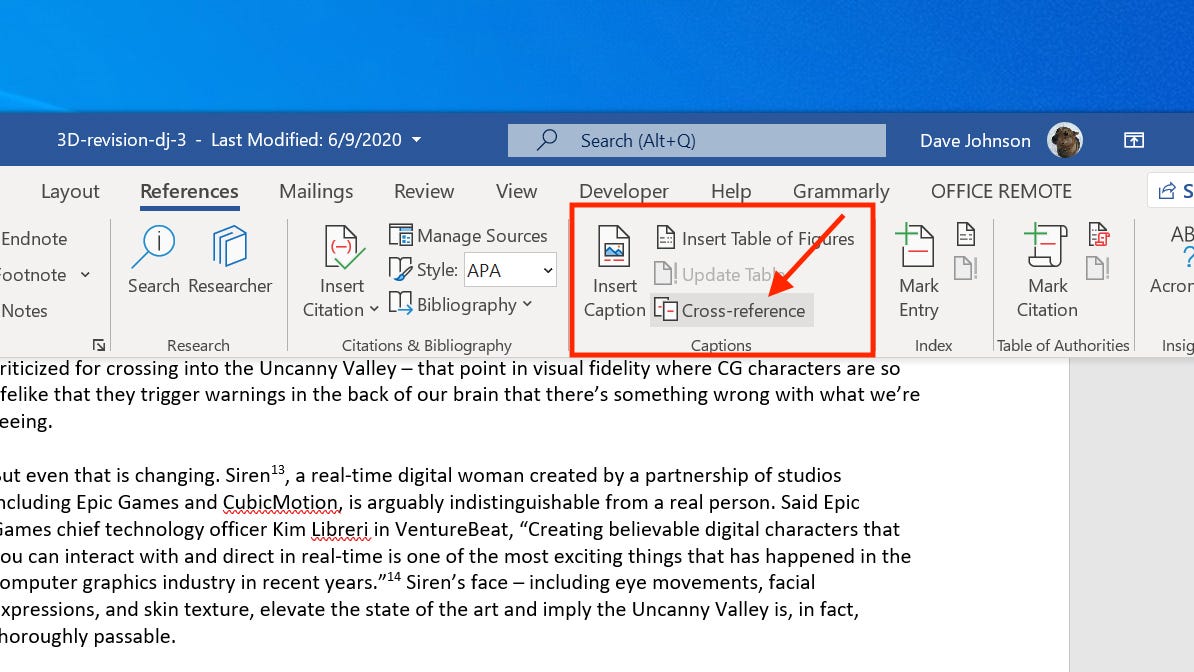 How to insert a footnote or endnote in Word 4