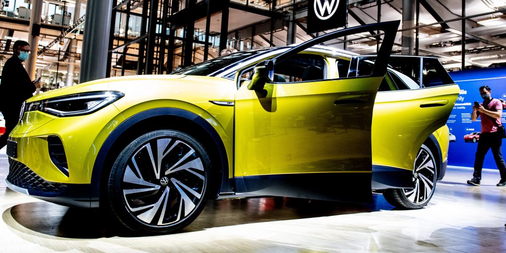 Presentatie van de Volkswagen ID.4 e-SUV in september 2020.