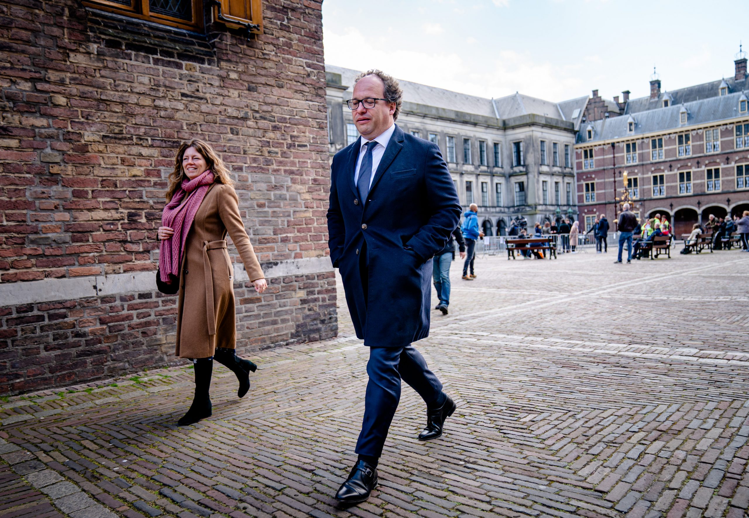 Minister van Sociale Zaken en Werkgelegenheid Wouter Koolmees (D66) op 15 april 2021 op het Binnenhof.
