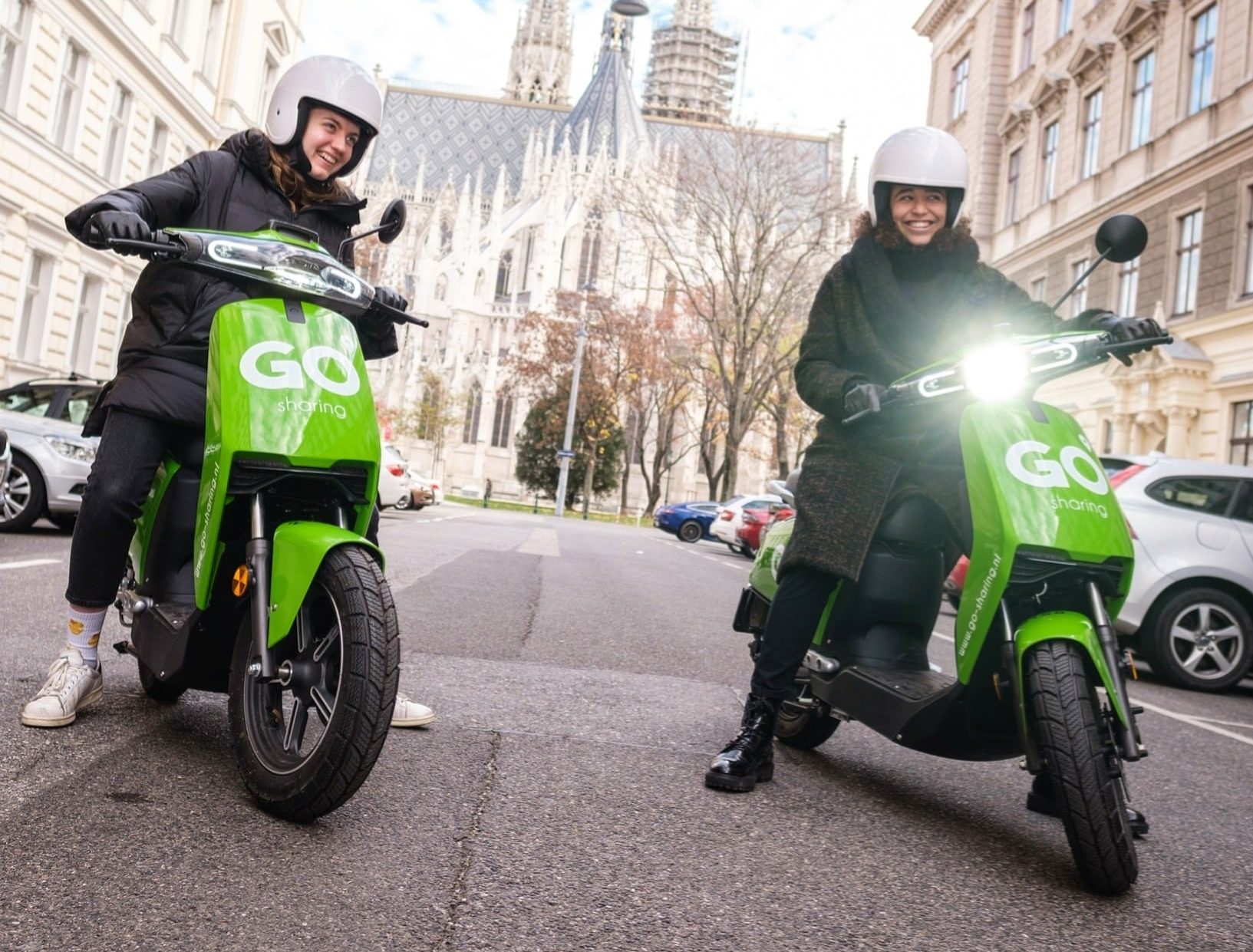 GO Sharing e-scooters in Wenen, Oostenrijk. Foto: Facebook/GO Sharing