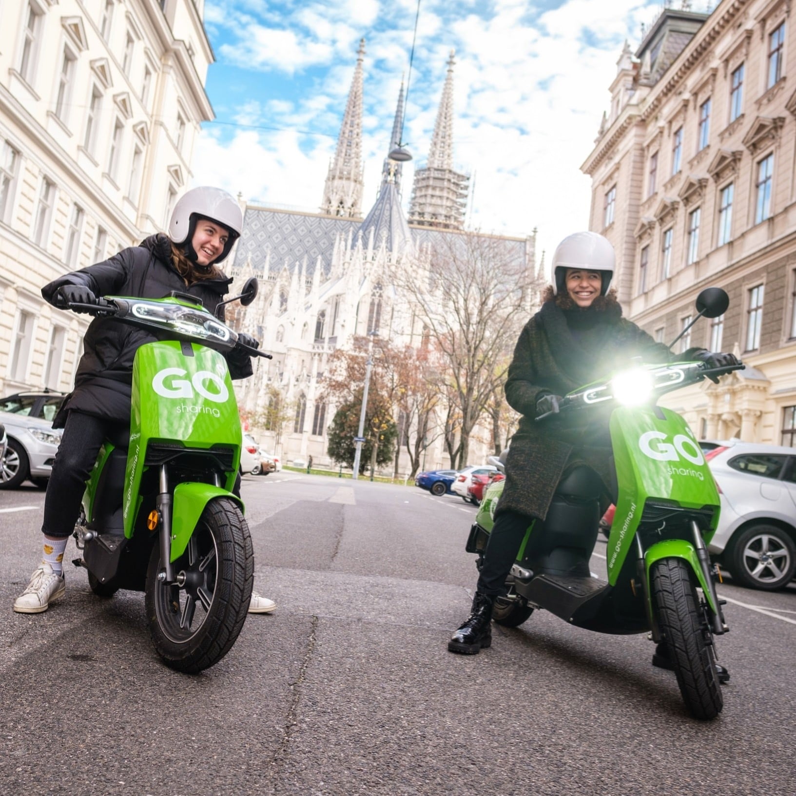 GO Sharing e-scooters in Wenen, Oostenrijk. Foto: Facebook/GO Sharing