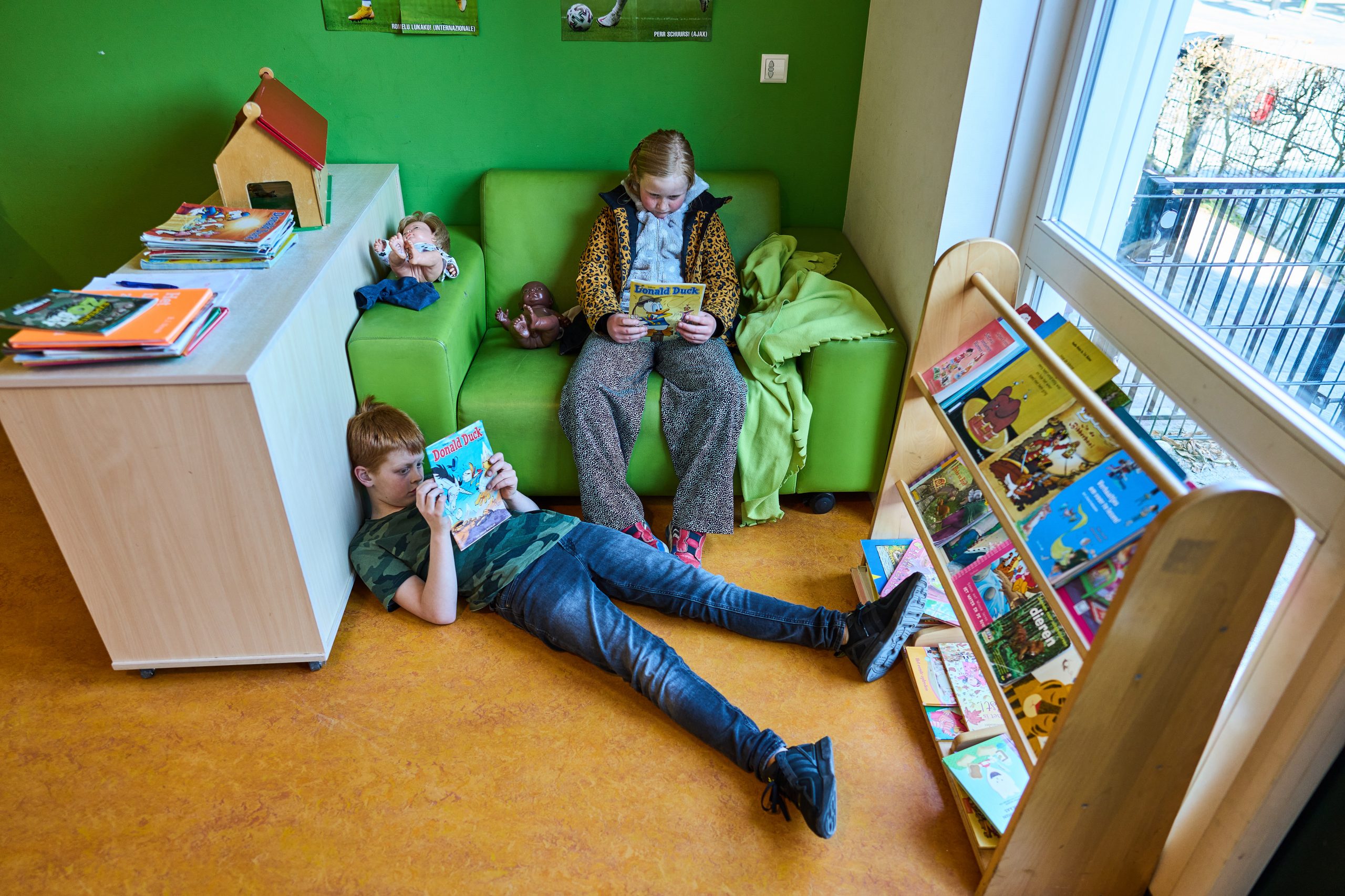 Kinderen van ouders met een cruciaal beroep in de buitenschoolse opvang De Brink.