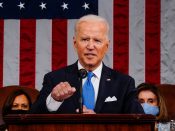 Joe Biden sprak woensdag voor het eerst het Congres toe.