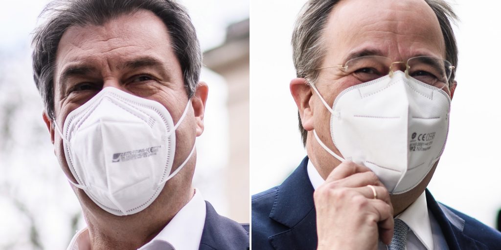 Markus Söder en Armin Laschet.