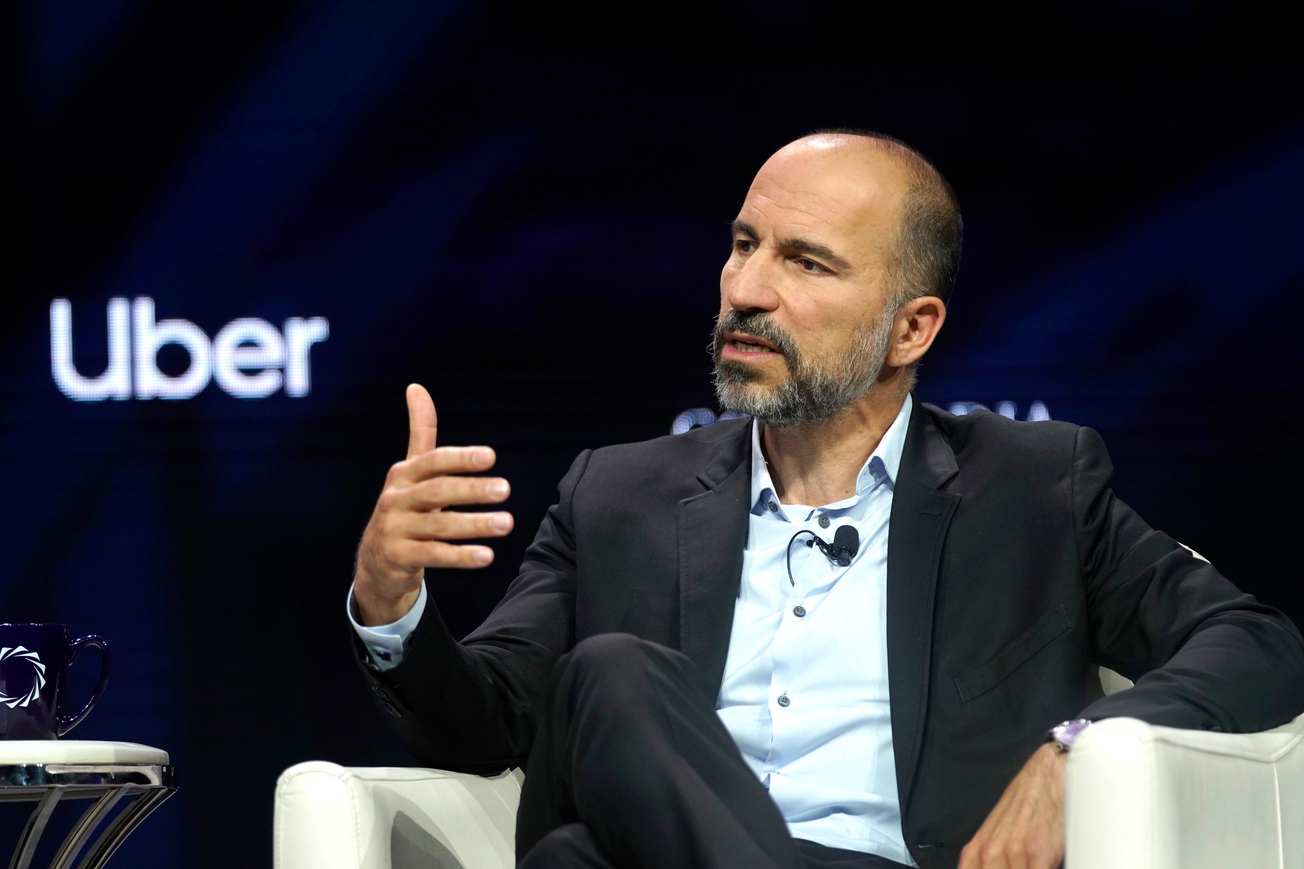 GettyImages 1176816141 (1) NEW YORK, NEW YORK - SEPTEMBER 24: Dara Khosrowshahi, CEO, UBER, speaks onstage during the 2019 Concordia Annual Summit - Day 2 at Grand Hyatt New York on September 24, 2019 in New York City. (Photo by Riccardo Savi/Getty Images for Concordia Summit)