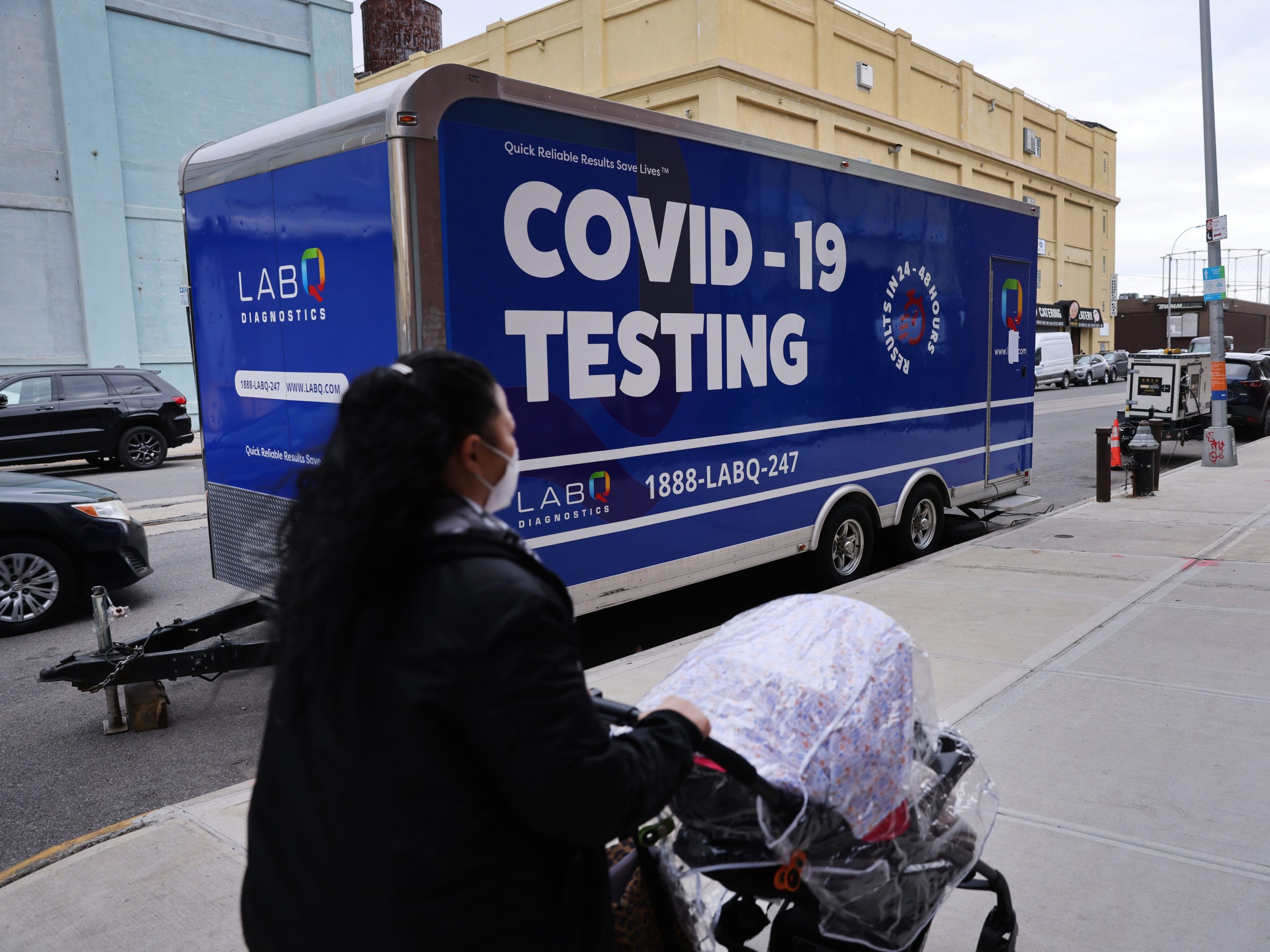 covid testing truck