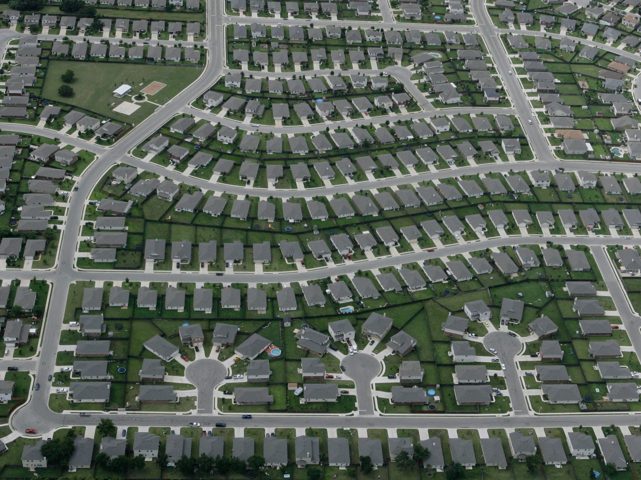 Austin Texas neighborhood aerial